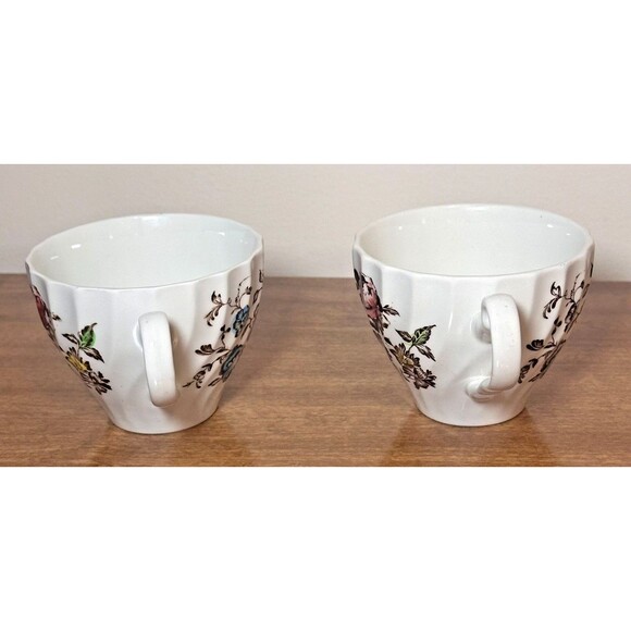 Johnson Brothers Staffordshire Multicolor Floral Brown Bouquet Flat Cup * - Picture 6 of 8